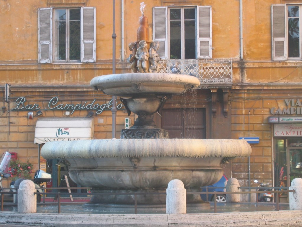 La fontana in piazza d’Aracoeli